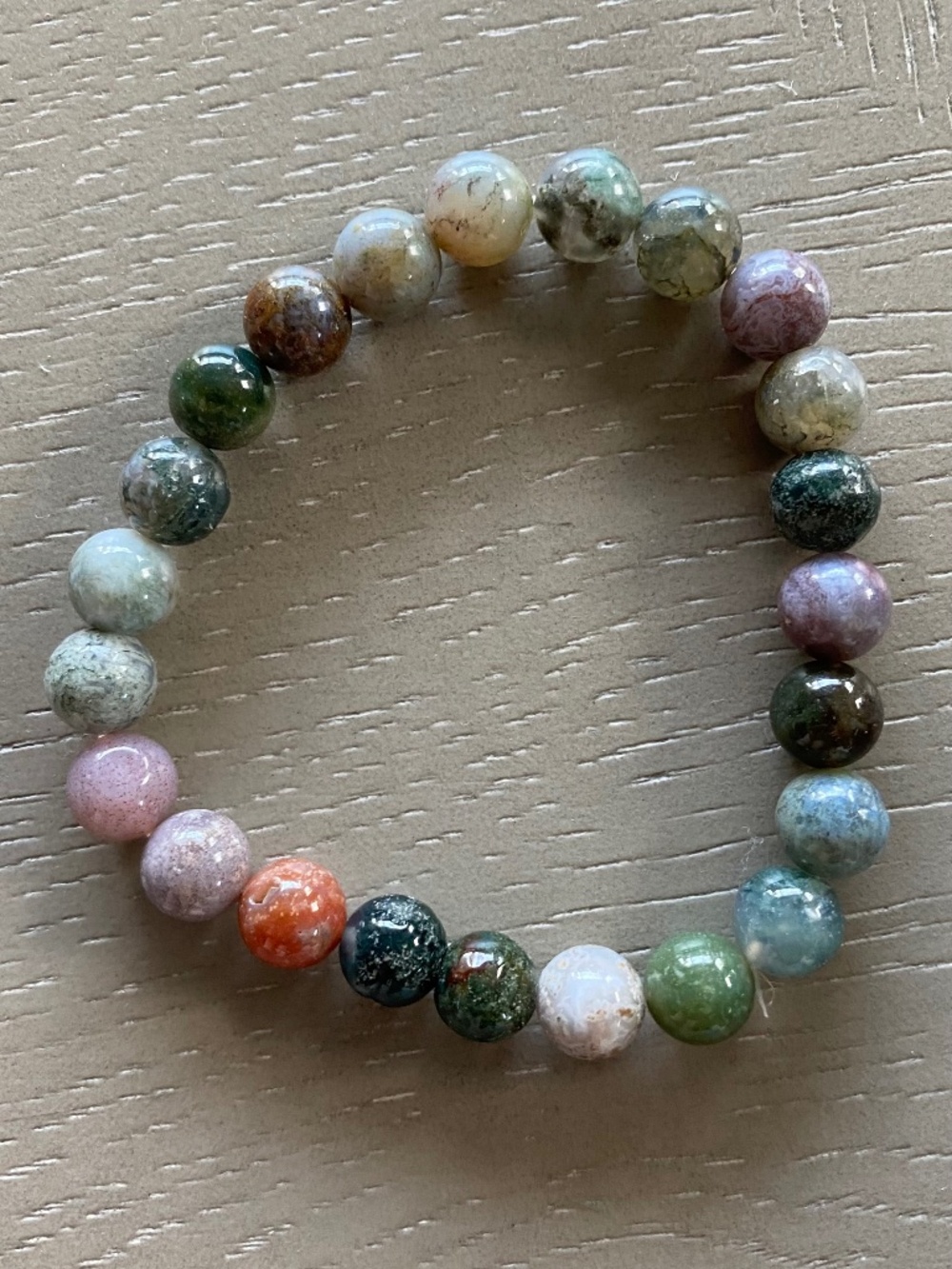 Agate Stone Stretch Beaded Bracelet NWT